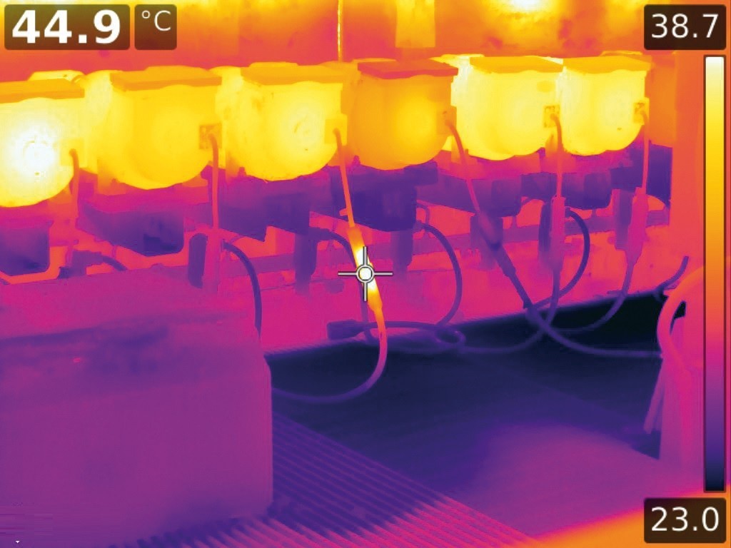 Inspección termográfica en tablero eléctrico